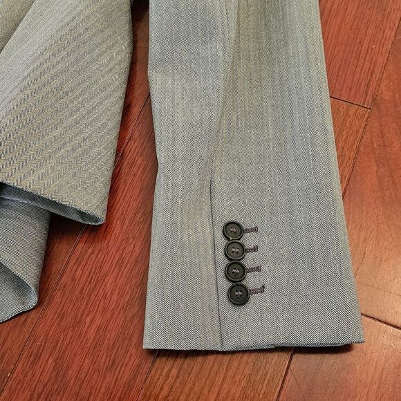 Wool Alexander McQueen Suit Jacket Herringbone Peplum Blazer size 48 IT NWT - Picture 8 of 15